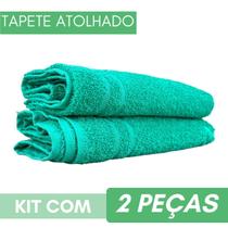 Tapete Chão Banheiro 2 Peças Toalha Piso Pezinho 50cmX74cm