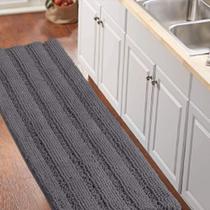Tapete Chenille Turquoize Bathroom Runner Extra Long Grey Tapete Chenille Turquoize Bathroom Runner Extra Long Grey