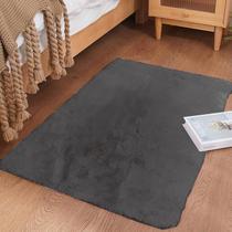 Tapete Chinchila Rozac Antiderrapante 50X70 Cm - Cinza