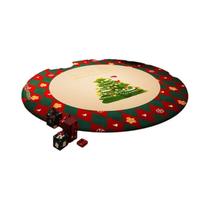 Tapete Circular Vermelho De Natal, Tapete Festivo Para Sala De Estar, Sofá, Mesa De Café, Decoração Tapete Circular Vermelho De Natal, Tapete Festivo Para Sala De Estar, Sofá, Mesa De Café, Decoração