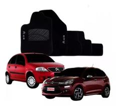 Tapete Citroen C3 Ano 2003 Até 2011 Jogo Carpete Bordado - 500.414PTO