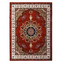 Tapete Clássico Oriental Vermelho 150x200 Cm Medalhão Persa