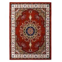 Tapete Clássico Oriental Vermelho 150x200 Cm Medalhão Persa