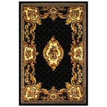 Tapete Classico Preto Medalhão 100x150cm 290 Milhões Nós m²