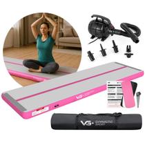 Tapete Colchão Ginástica Inflável 7 Metros com Bomba Elétrica Vg Plus Rosa 110v Tapete Colchão Ginástica Inflável 7 Metros com Bomba Elétrica Vg Plus Rosa 110v