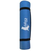 Tapete Colchonete Para Academia Ioga Pilates Treino Funcional 180x50cm EVA DF1032 Azul Dafoca