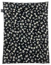 Tapete Colchonete Pet Dog 80CM X 60CM Preto Damatex Com Desenhos De Pegadas E Ossinhos Tapete Colchonete Pet Dog 80CM X 60CM Preto Damatex Com Desenhos De Pegadas E Ossinhos