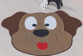 Tapete com Antiderrapante Formato Cachorro Feliz - 78cm x 55cm - Castor