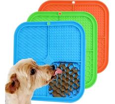 Tapete Comedouro Lento Lamber Cães Gatos Stress Interativo Tapete Comedouro Lento Lamber Cães Gatos Stress Interativo