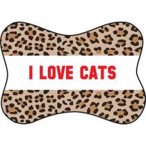 Tapete Comedouro para Pet com Estampa Digital I Love Cats - 46x33cm Tapete Comedouro para Pet com Estampa Digital I Love Cats - 46x33cm