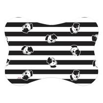 Tapete Comedouro Pet Osso Preto e Branco Para Cachorro Antiderrapante