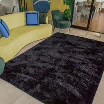 Tapete Copa Peludo 140X200 Preto Casen