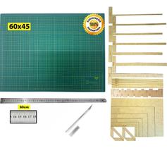 Tapete Corte 60 Régua Inox 60cm Estilete Gabaritos Scrapbook