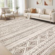 Tapete Cotiled 274x366 cm Lavável Boho Antiderrapante Marrom Escuro Tapete Cotiled 274x366 cm Lavável Boho Antiderrapante Marrom Escuro