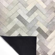 Tapete Couro 250X350 Chevron Roya Gris Grey