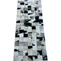 Tapete couro preto branco salino amarelo 0,50x1,20 sem borda Tapete couro preto branco salino amarelo 0,50x1,20 sem borda