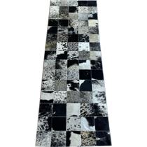 Tapete couro preto branco salino amarelo 0,50x1,50 s/b pç 10