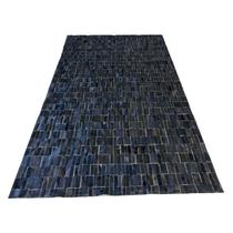 Tapete couro quadriculado preto natural 1,50x2,50 s/b pç 3x9