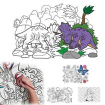 Tapete Criança Educativo Colorir Pintar Diversão Entretenimento Criatividade 40cm x 60cm - Linha Kids