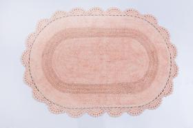 Tapete Croche Oval 60 x 90 Coral Kacyumara