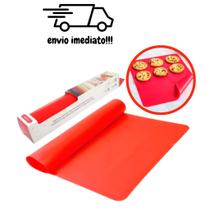 Tapete Culinário de Silicone Antiaderente 40x30cm Para Amassar, Assar e Grelhar Vai No Forno