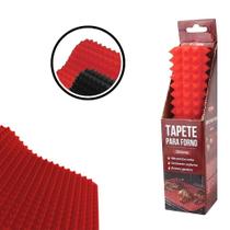 Tapete Culinário de Silicone Antiaderente e Reutilizável Vermelho