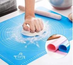 Tapete Culinário Silicone Antiaderente Massa Bolo Pasta Pizza 40x50cm Multifuncional
