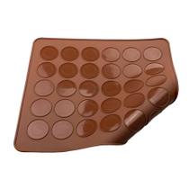 Tapete Culinário Silicone Macaron - Marrom - 28x25cm - 1 unidade - Prime Chef - Rizzo