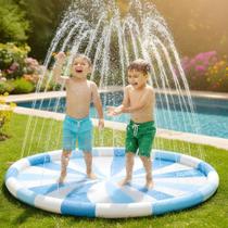 Tapete de Água Infantil Splash Pad Piscina com Jatos de Água para Crianças Nash Azul Tapete de Água Infantil Splash Pad Piscina com Jatos de Água para Crianças Nash Azul