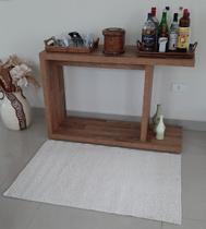 Tapete de algodão para Sala/Quarto- 0,60 x 0,90 - Cor cru baixo - Ls Têxtil