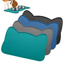 Tapete de alimentos para animais de estimação IYYI de silicone para cães e gatos Teal+M Waterproof