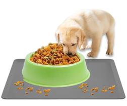 Tapete de alimentos para animais de estimação Skywin 29x43cm de silicone antiderrapante à prova d'água