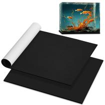 Tapete de aquário Pangda 61x61 cm, espuma de neoprene, 2 peças, preto