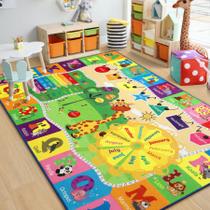 Tapete de área Chicrug Educational Kid 150x210 cm TPR antiderrapante