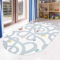 Tapete de área de recreação LIVEBOX Road Traffic Kids 90x150cm lavável