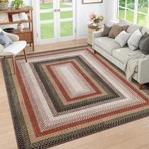 Tapete de Área Grande RUGSREAL 254x396 cm com Estampa Trançada Tapete de Área Grande RUGSREAL 254x396 cm com Estampa Trançada