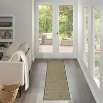 Tapete de área Nourison Courtyard Green 61x183 cm Easy Clean Tapete de área Nourison Courtyard Green 61x183 cm Easy Clean