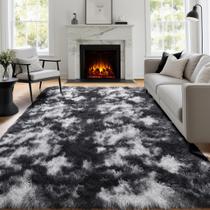 Tapete de área PAGISOFE preto branco cinza para sala de estar 160x230cm Tapete de área PAGISOFE preto branco cinza para sala de estar 160x230cm