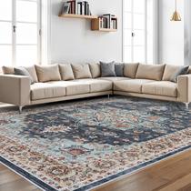 Tapete de área TOPRUUG oriental lavável de 10 x 14 pés para sala de estar