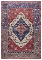 Tapete de Área Vintage Lavável - Coleção GLN Rugs - Vermelho