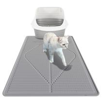 Tapete de areia para gatos Mofason XXL impermeável para chão - cinza