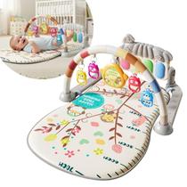 Tapete de Atividades Bebê com Piano Musical e Móbile Interativo Tapete Infantil Educativo Ideal para Tummy Time e Desenvolvimento Sensorial