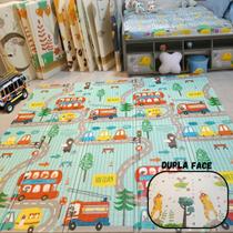Tapete de Atividades Bebê Infantil GIGANTE 2,0 x 1,80m Dobrável Térmico Anti Impacto