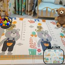 Tapete de Atividades Bebê Infantil GIGANTE 2,0 x 1,80m Dobrável Térmico Anti Impacto