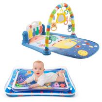 Tapete de Atividades Infantil Musical Piano + Almofada Água Bebê Inflável Menino Menina Descanso - Color Baby
