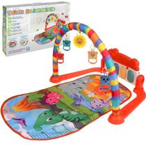 Tapete de Atividades Interativo Acolchoado Para Bebê Com Piano Musical Tecido Poliéster Antialérgico Kizumba -