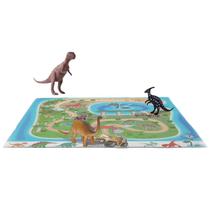 Tapete de Atividades Jurassic 70x80cm com 3 Mini Dinossauros
