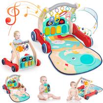 Tapete de Atividades Pakoo Baby Gym para Bebês 0-12 Meses - Com Andador e 5 Brinquedos Sensoriais