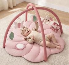 Tapete de Atividades para Bebê Blissful Diary Rosa Floral 91 x 85 cm com 6 Brinquedos