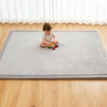 Tapete de Atividades para Bebê RONGFA 180x150 cm Espuma Macia Antiderrapante Cinza